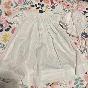 Petit Ami dress, bloomers, and bonnet